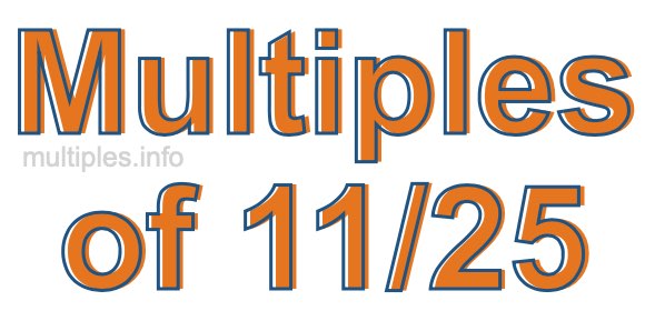 Multiples of 11/25 Multiples of 11/25