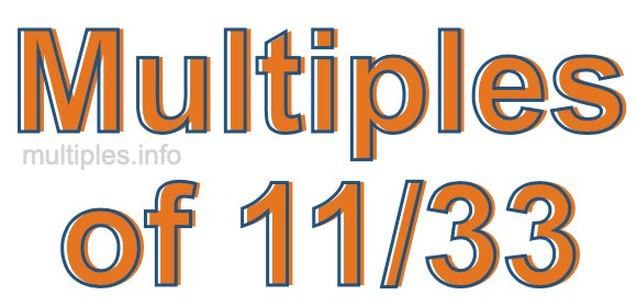 Multiples of 11/33 Multiples of 11/33