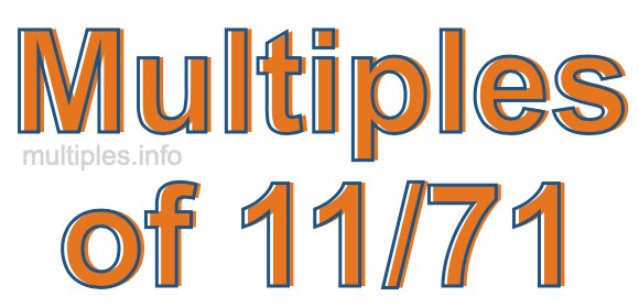Multiples of 11/71 Multiples of 11/71