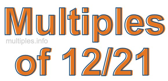 Multiples of 12/21 Multiples of 12/21