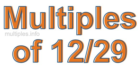 Multiples of 12/29