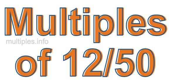 Multiples of 12/50 Multiples of 12/50