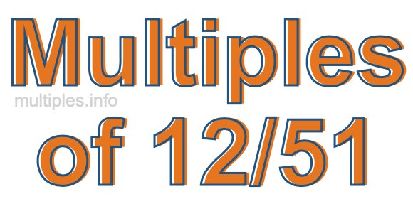 Multiples of 12/51 Multiples of 12/51