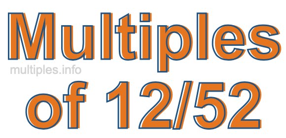 Multiples of 12/52 Multiples of 12/52
