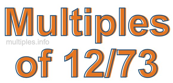 Multiples of 12/73 Multiples of 12/73