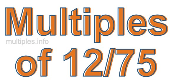 Multiples of 12/75 Multiples of 12/75