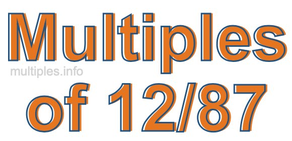 Multiples of 12/87 Multiples of 12/87