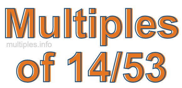 Multiples of 14/53 Multiples of 14/53