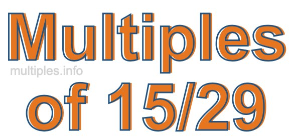 Multiples of 15/29 Multiples of 15/29