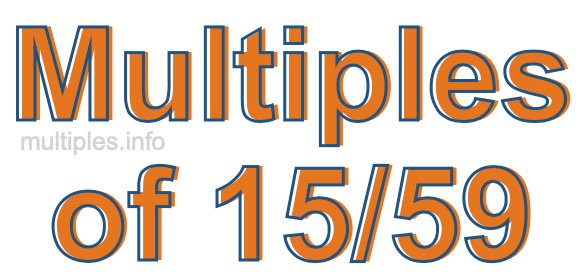 Multiples of 15/59 Multiples of 15/59