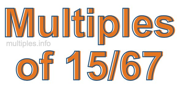 Multiples of 15/67 Multiples of 15/67