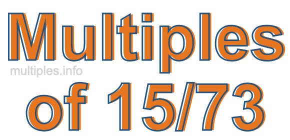 Multiples of 15/73 Multiples of 15/73