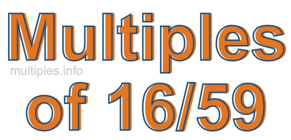 Multiples of 16/59 Multiples of 16/59