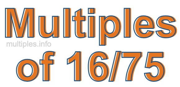 Multiples of 16/75 Multiples of 16/75