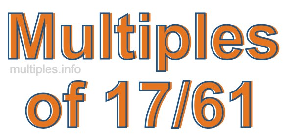Multiples of 17/61 Multiples of 17/61