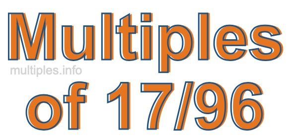 Multiples of 17/96 Multiples of 17/96