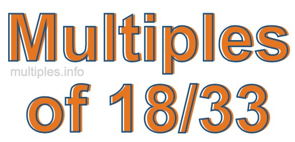 Multiples of 18/33 Multiples of 18/33