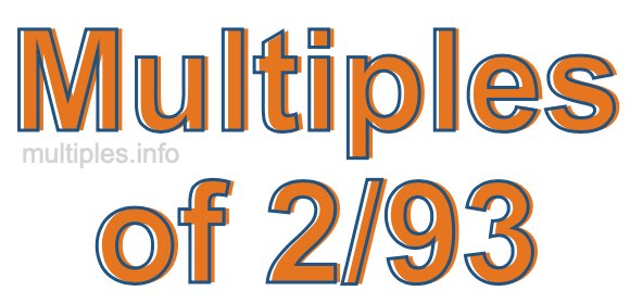 Multiples of 2/93 Multiples of 2/93