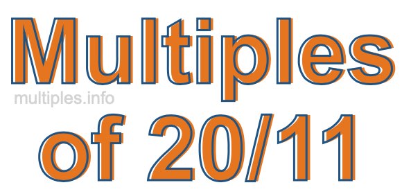 Multiples of 20/11