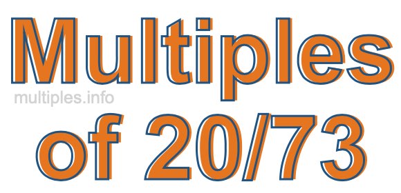 Multiples of 20/73