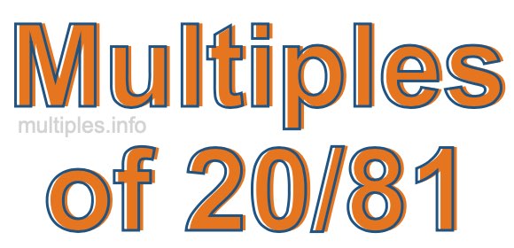 Multiples of 20/81 Multiples of 20/81