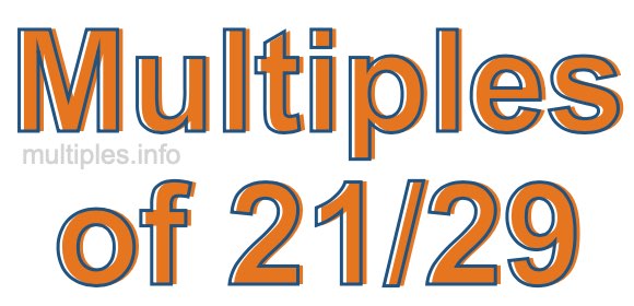 Multiples of 21/29