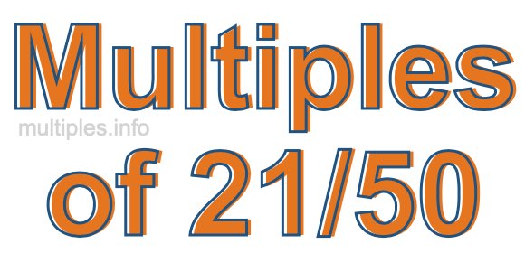 Multiples of 21/50 Multiples of 21/50
