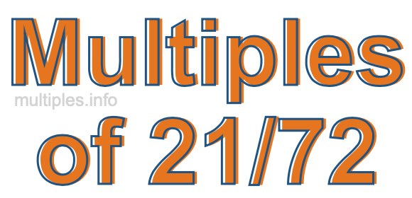 Multiples of 21/72 Multiples of 21/72