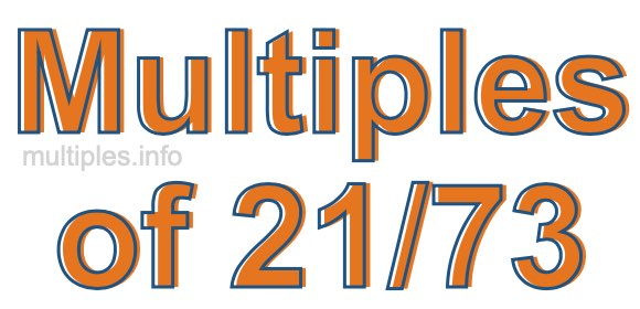 Multiples of 21/73 Multiples of 21/73
