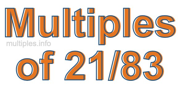 Multiples of 21/83