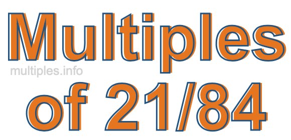 Multiples of 21/84