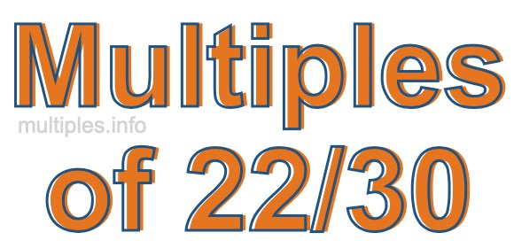 Multiples of 22/30 Multiples of 22/30