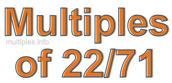 Multiples of 22/71