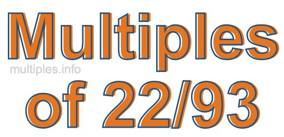Multiples of 22/93