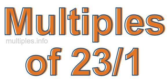 Multiples of 23/1