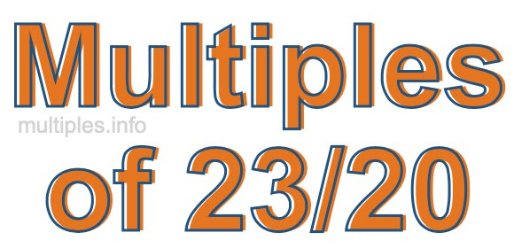 Multiples of 23/20