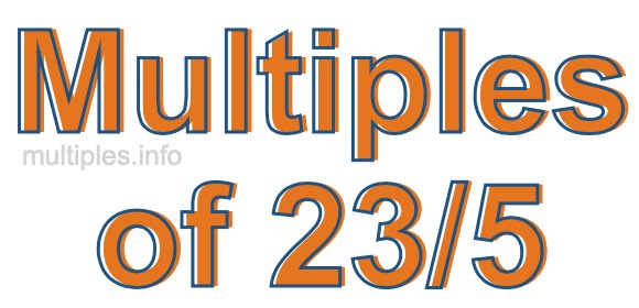 Multiples of 23/5 Multiples of 23/5
