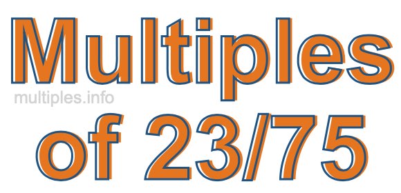 Multiples of 23/75 Multiples of 23/75