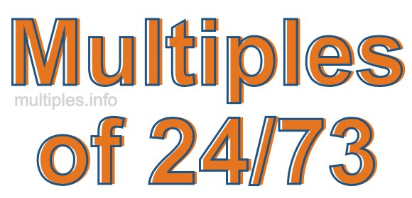 Multiples of 24/73 Multiples of 24/73