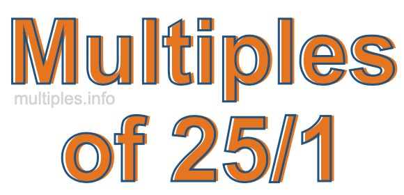 Multiples of 25/1 Multiples of 25/1