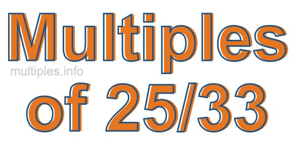 Multiples of 25/33 Multiples of 25/33