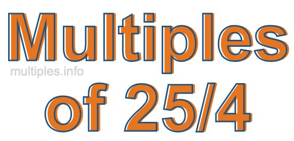 Multiples of 25/4 Multiples of 25/4