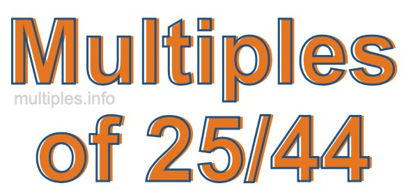 Multiples of 25/44 Multiples of 25/44