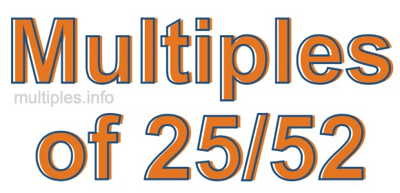 Multiples of 25/52 Multiples of 25/52
