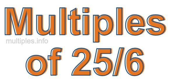 Multiples of 25/6 Multiples of 25/6