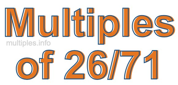 Multiples of 26/71 Multiples of 26/71