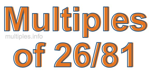 Multiples of 26/81 Multiples of 26/81