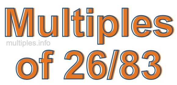 Multiples of 26/83 Multiples of 26/83