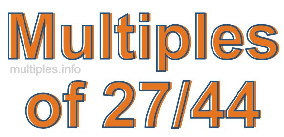 Multiples of 27/44 Multiples of 27/44