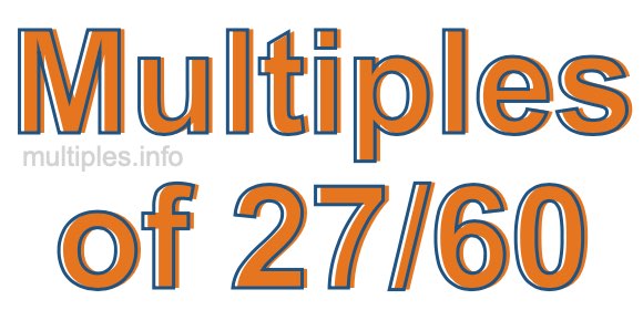 Multiples of 27/60 Multiples of 27/60